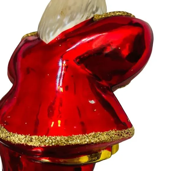 Vtg Santa Claus Drummer Band European Style Hand Blown Glass Christmas Ornament - Picture 11 of 16